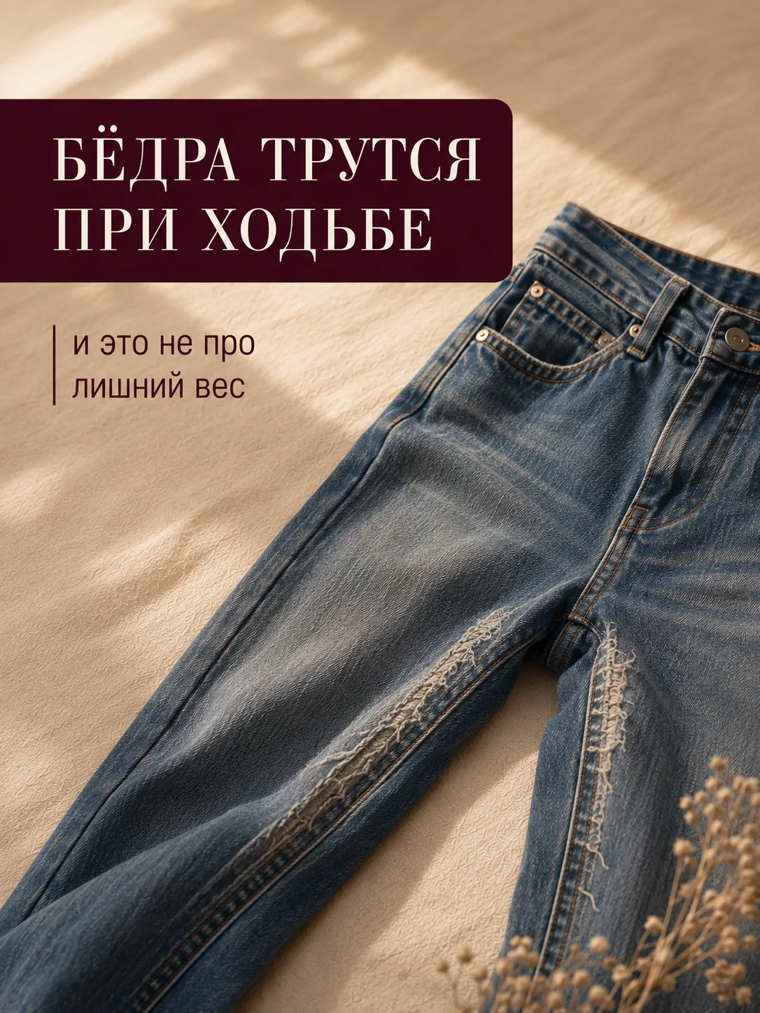 👖 Джинсы протираются между ног за один сезон. И худеть здесь бесполезно