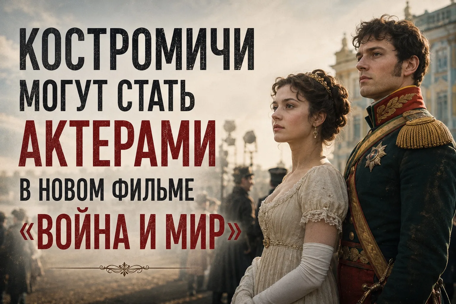 🎬 Костромичи могут стать частью экранизации «Войны и мира»!

В Костроме пройдут съемки новой экрани