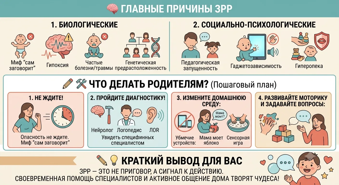 ❓Почему сейчас так много детей с ЗРР?

Когда родители слышат диагноз “задержка речевого развития”, в