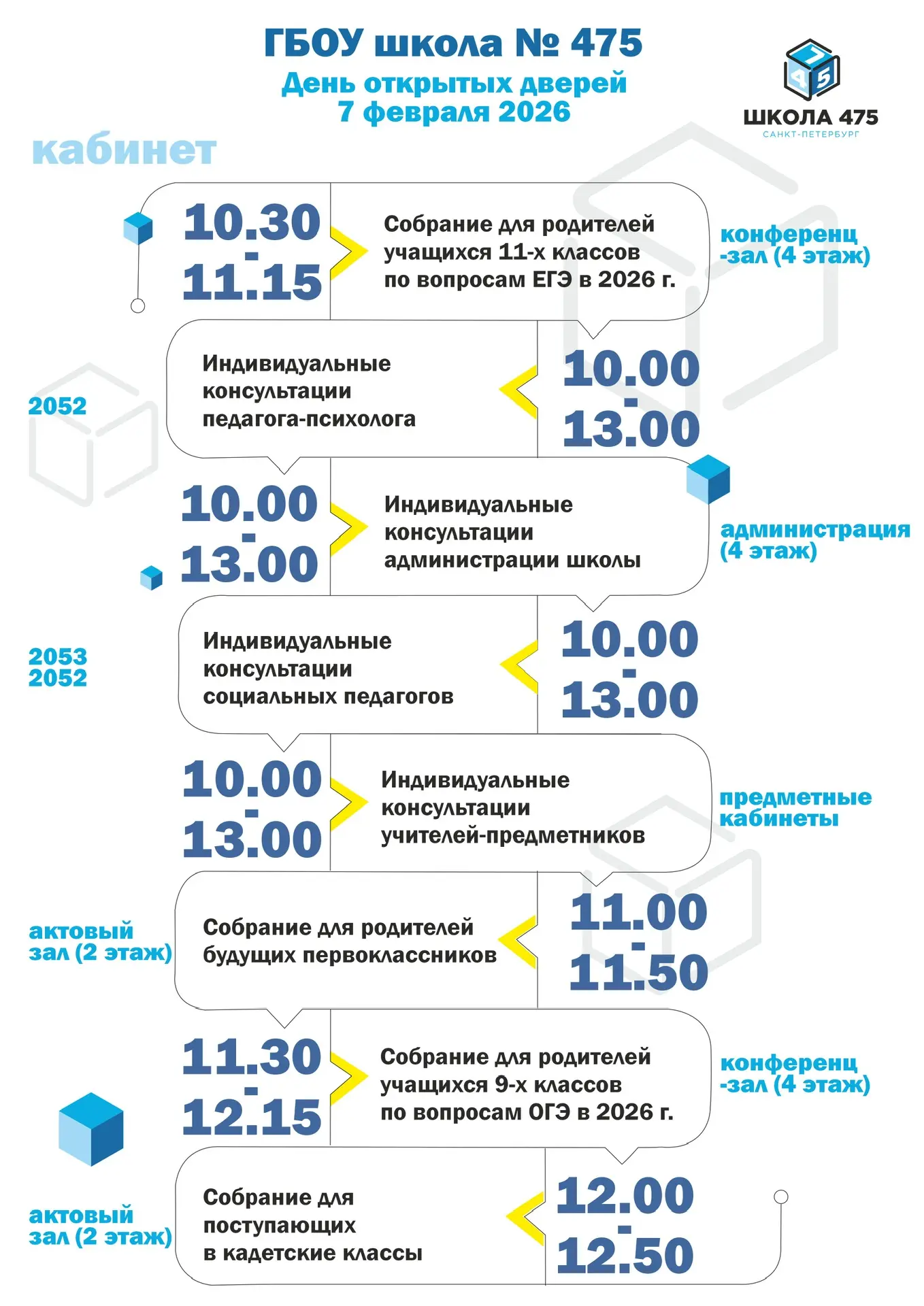 День открытых дверей в ГБОУ школа 475