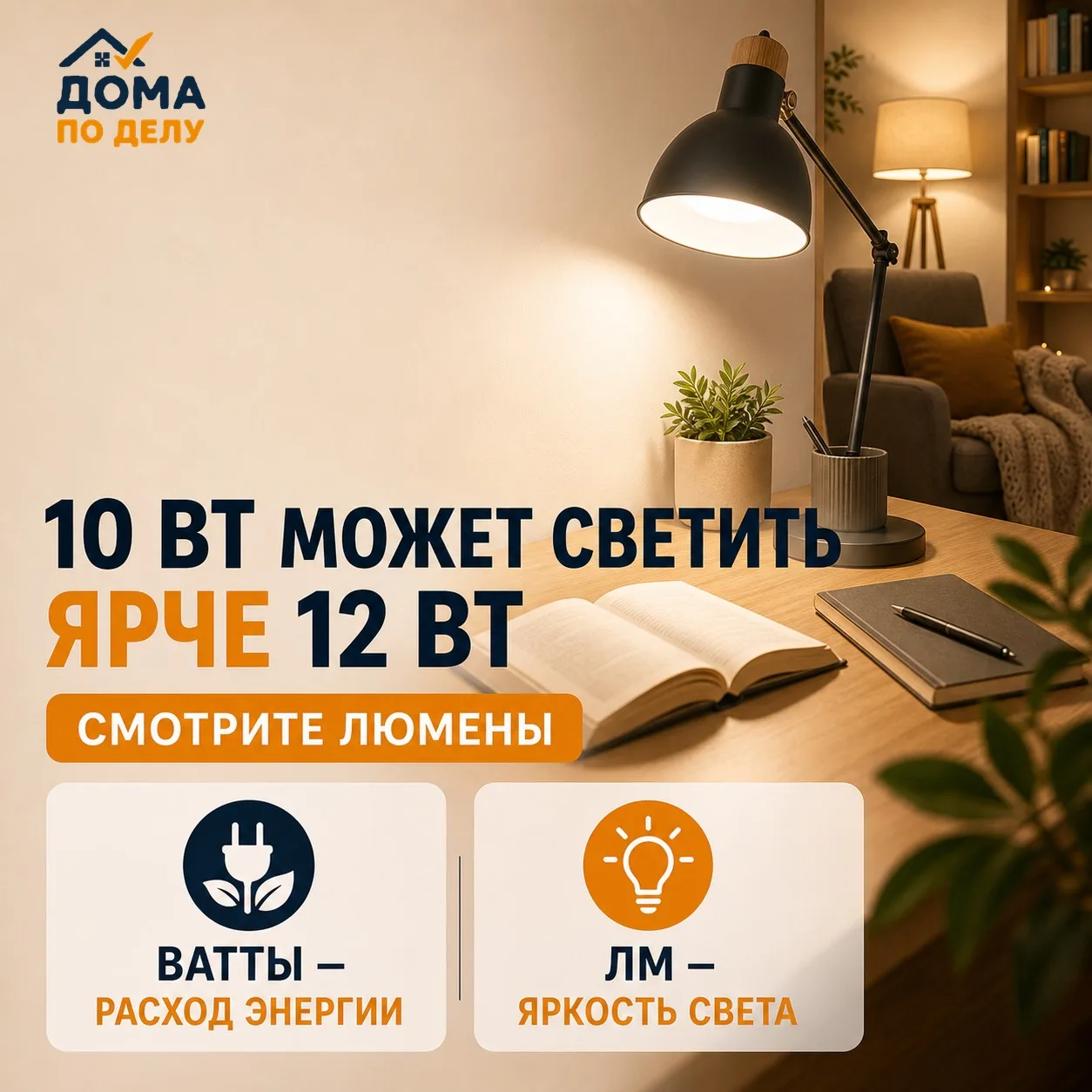 💡 Светодиодная лампа на 10 Вт может светить ярче, чем лампа на 12 Вт