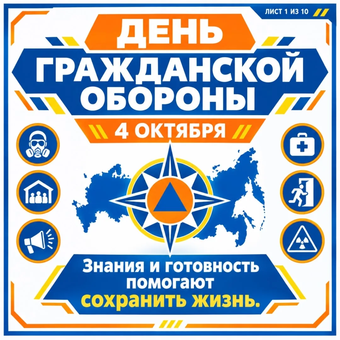 🎒 Безопасность детей — наша общая забота. 4 октября — День гражданской обороны! 🛡️Зна...
