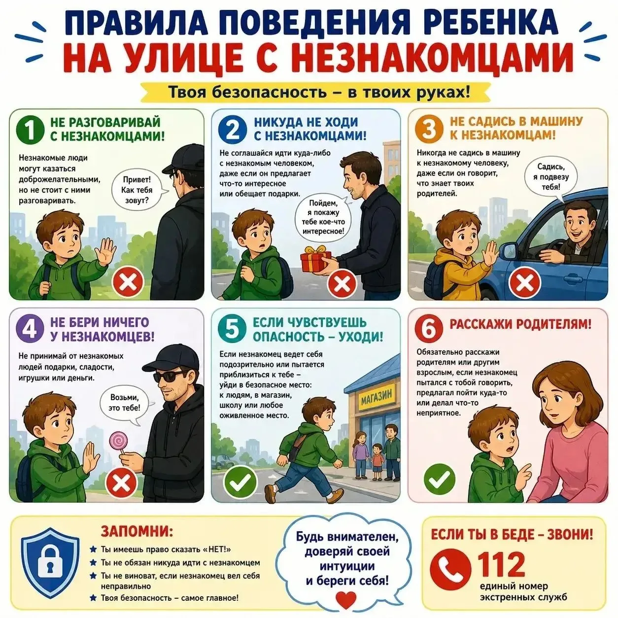 📢Простые правила поведения на улице, о которых нужно говорить с детьми регулярно.