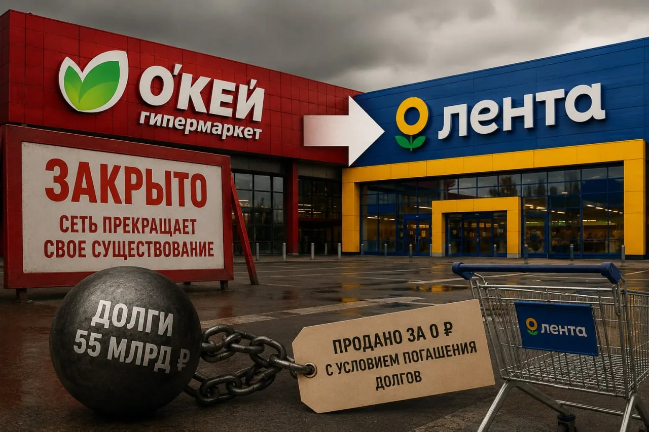 ❗️ Гипермаркеты «О’кей» все — сеть полностью прекращает существование, на месте ее точе...