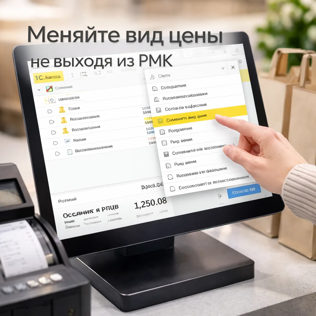 1С:УНФ 3.0.13 — как сменить вид цены в РМК при продаже