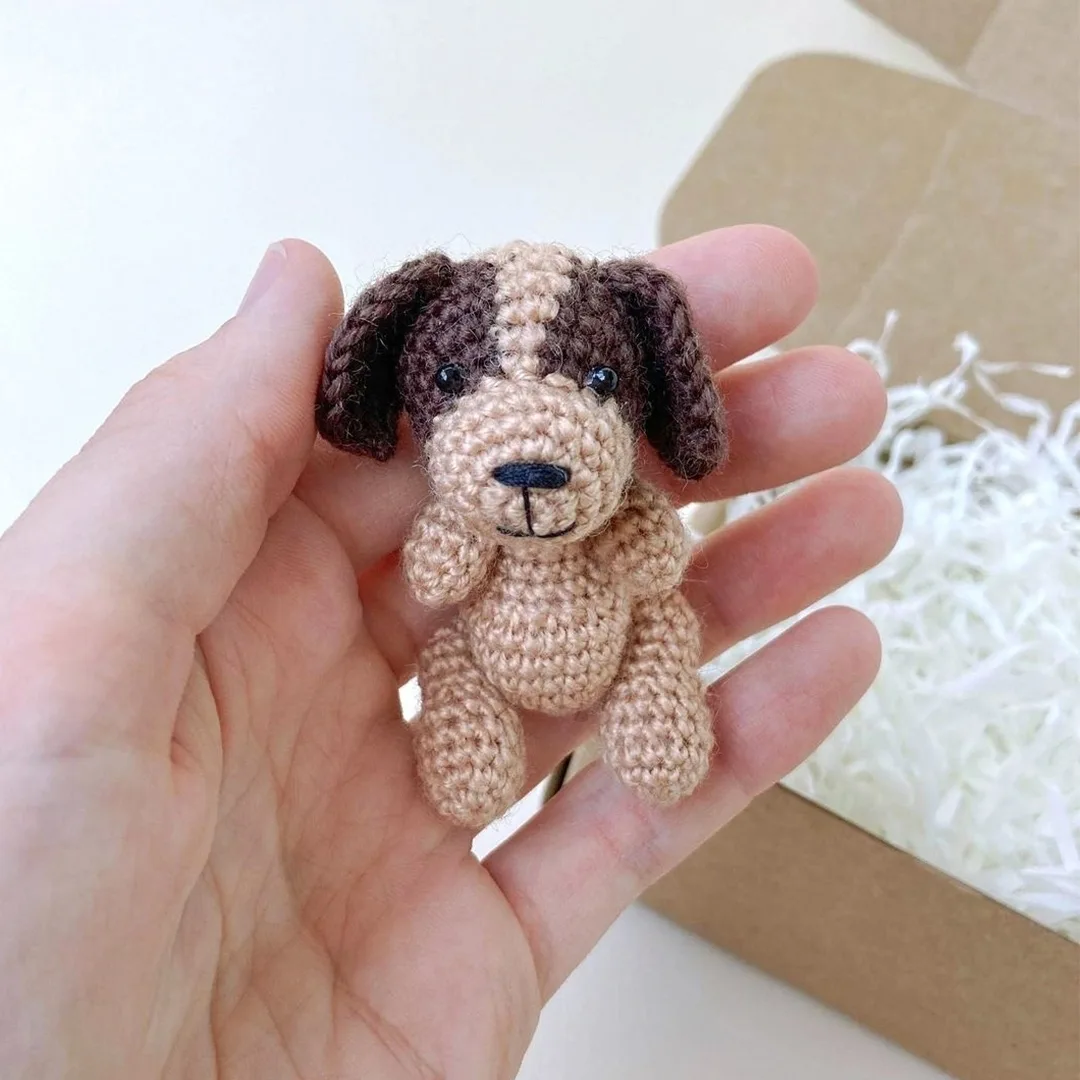 Описание вязания собачки от автора scandistyle_dolls