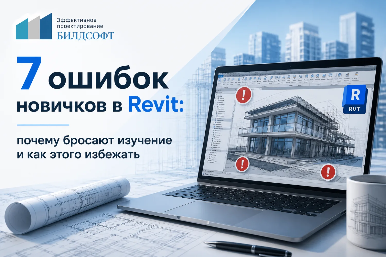 ❌ 7 ошибок новичков в Revit: почему бросают изучение и как этого избежать