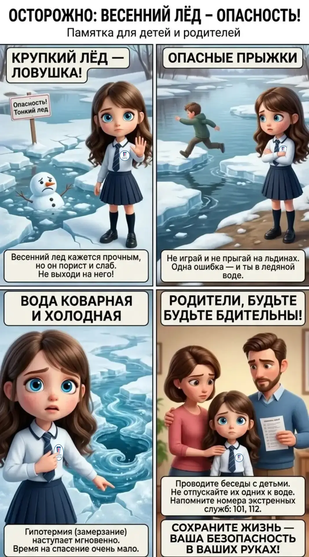 ❄️ Тонкий лёд не прощает ошибок. Весна — время особой опасности

Друзья, каждый год в России весной 