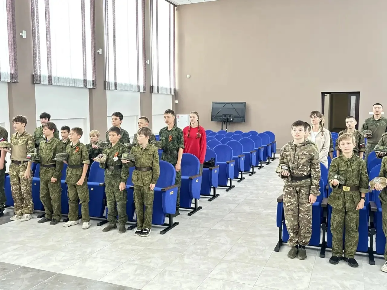 Курсанты военно-спортивного лагеря «Щит Отечества» приняли участие во Всероссийской минуте молчания 