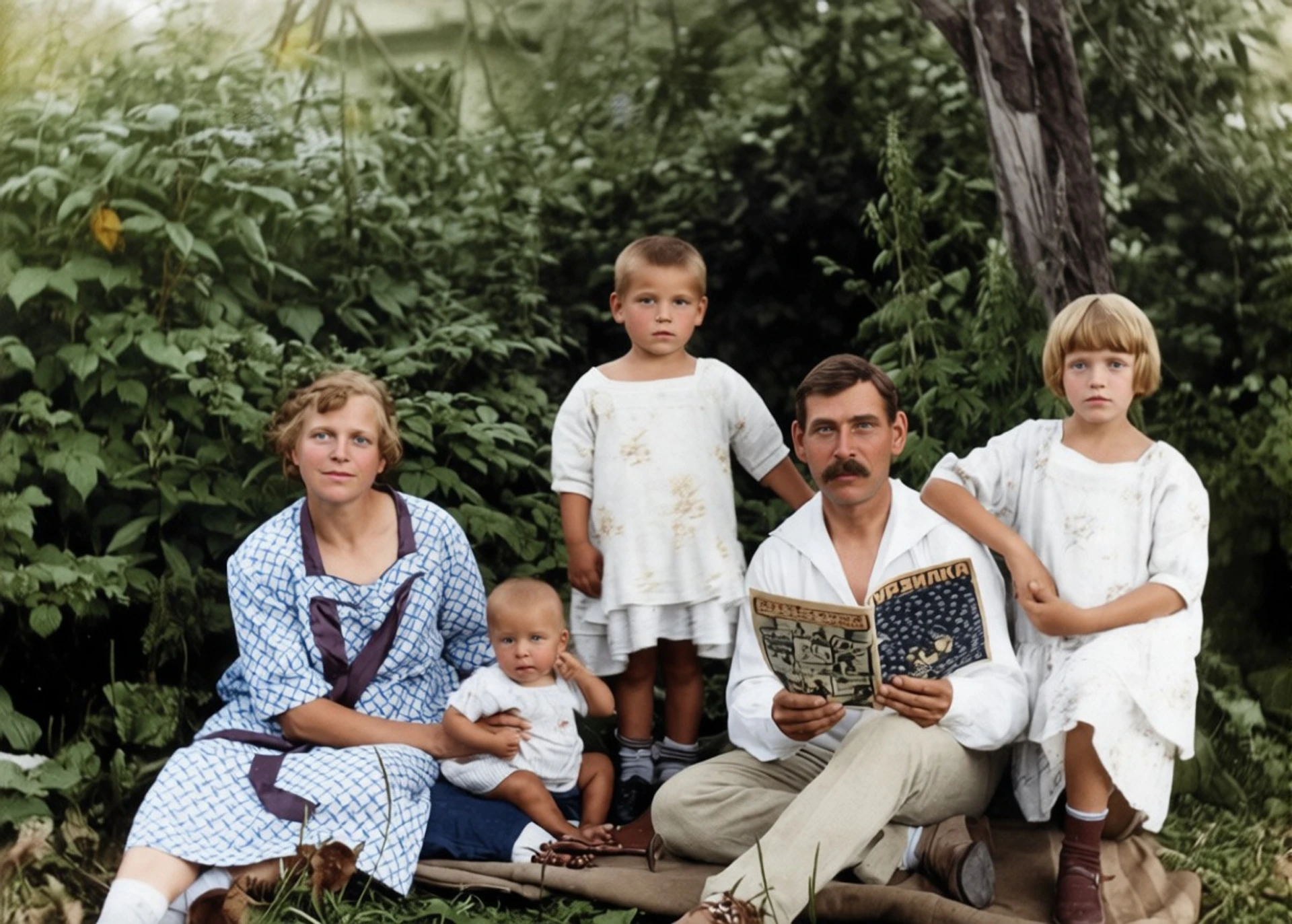 Уроженец Иваново-Вознесенска художник Василий Григорьевич Голубев (1886-1939) с семьёй.