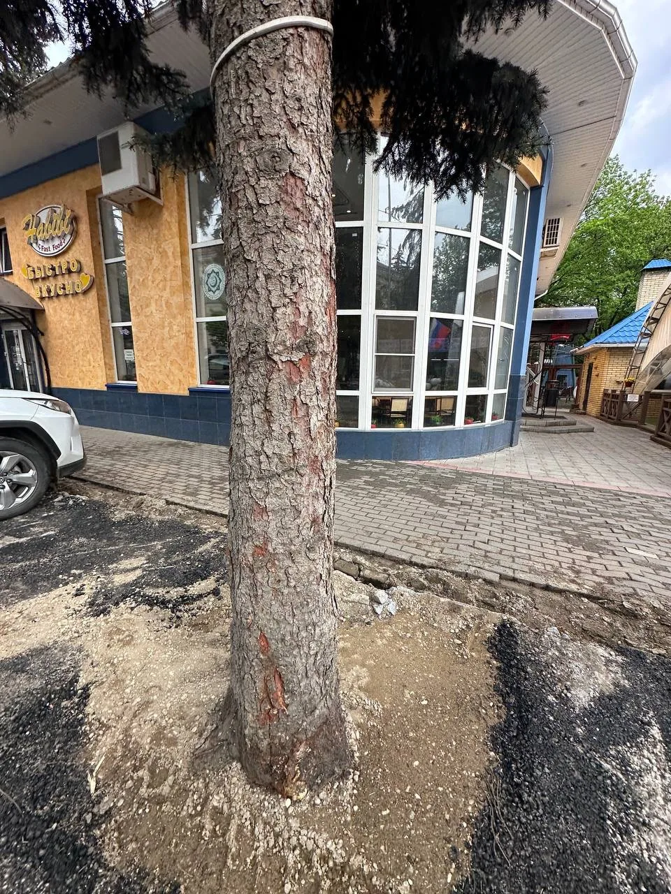 От подписчиков: 💬Добрый день, высылаю фотографии парковочных карманов вдоль дома по адресу Октябрьск