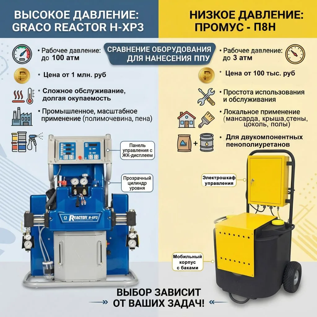 Как выбрать оборудование для напыления ППУ, если вы начинаете свой бизнес?
