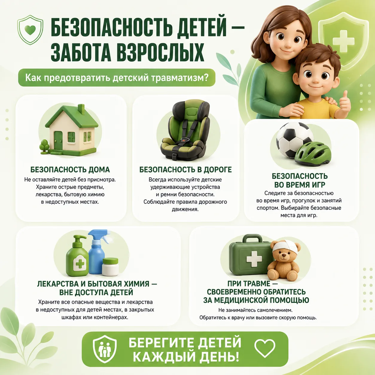 👶 Забота о безопасности детей — важнейшая обязанность взрослых