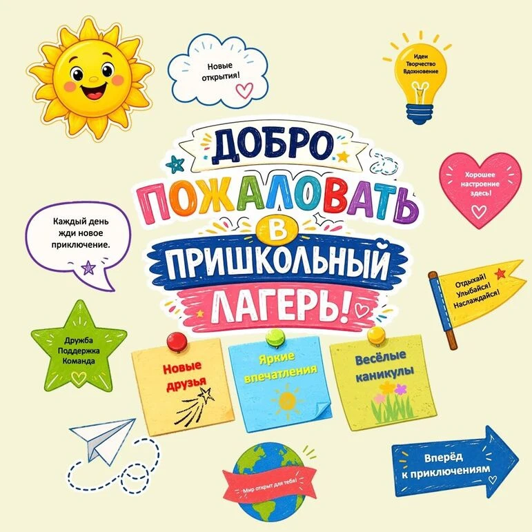 📢 1 июня начинает работу лагерь дневного пребывания «Колокольчик».
