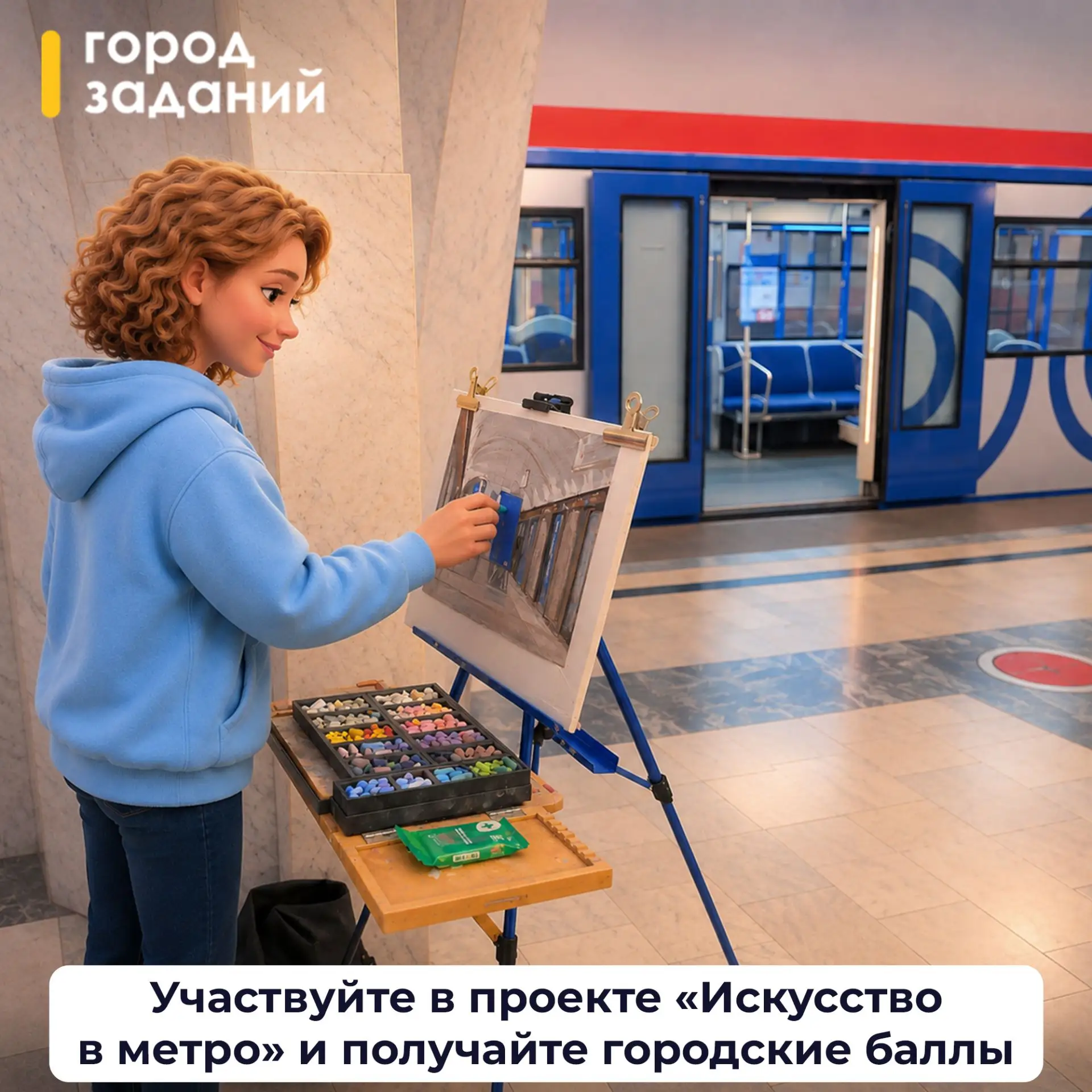 Ваш выход: станция «Искусство в метро» 🎶

«Город заданий» запускает новое творческое задание в рамк
