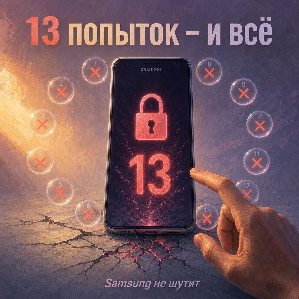 Samsung теперь сбрасывает телефон после 13 неправильных паролей

Samsung серьёзно закрутила гайки в 