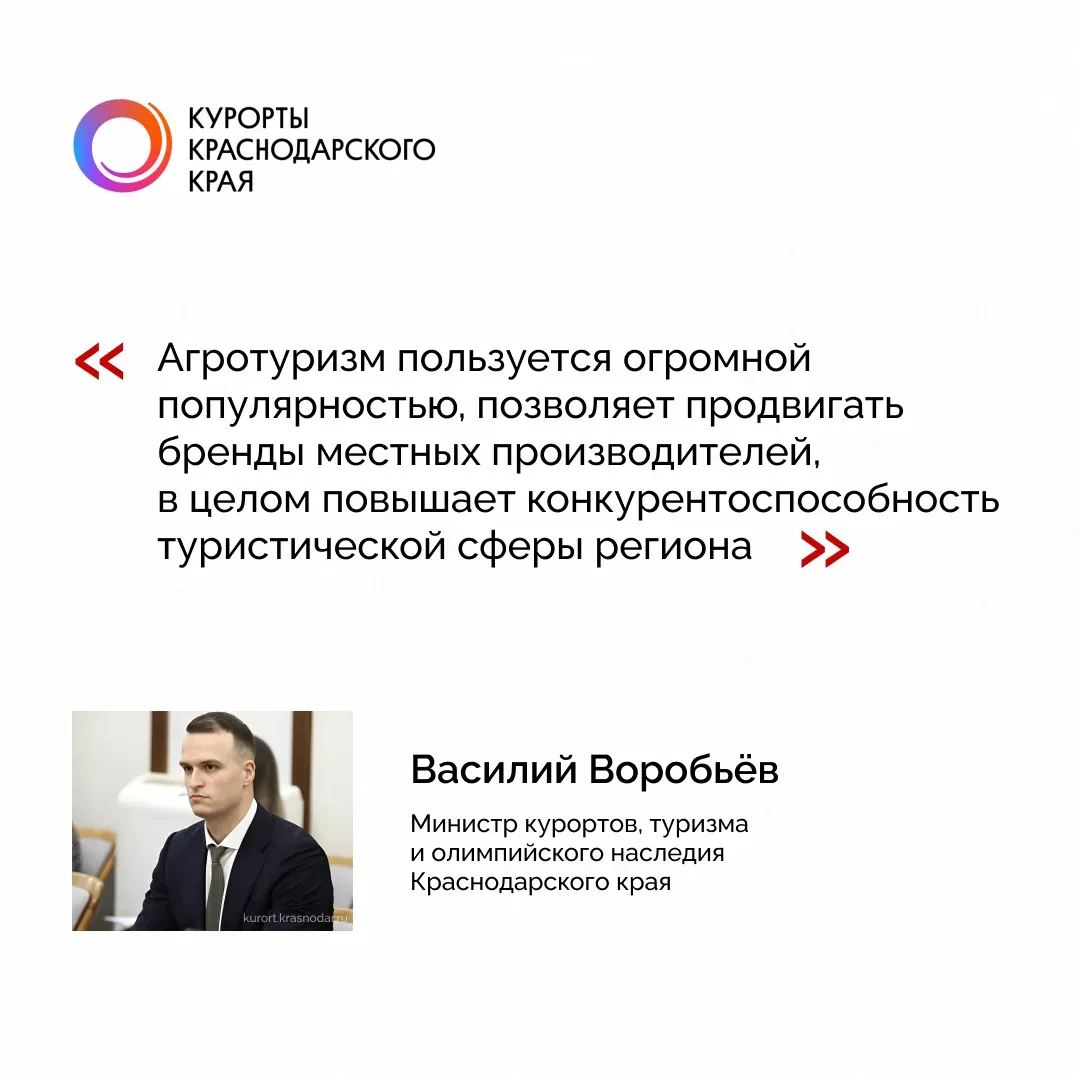 🌾 Агротуризм на Кубани активно развивается, объединяя отдых, гастрономию и традиции.  Выставка-ярмар