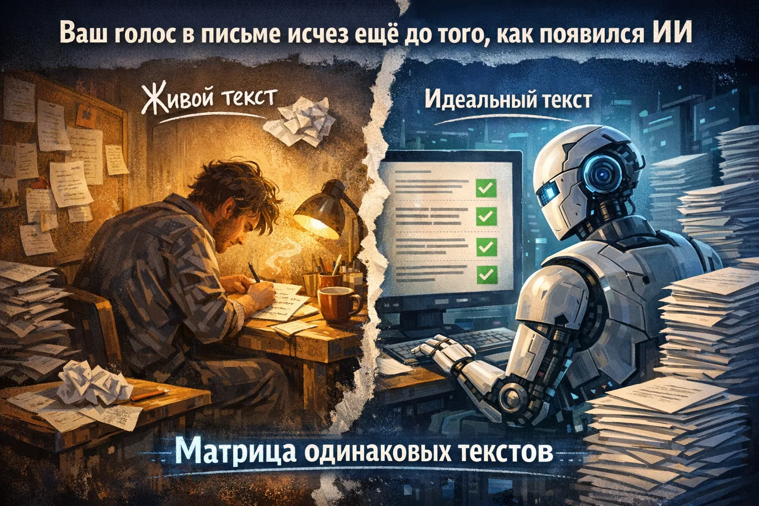 Ваш голос в письме исчез ещё до того, как появился ИИ ✍️🤖