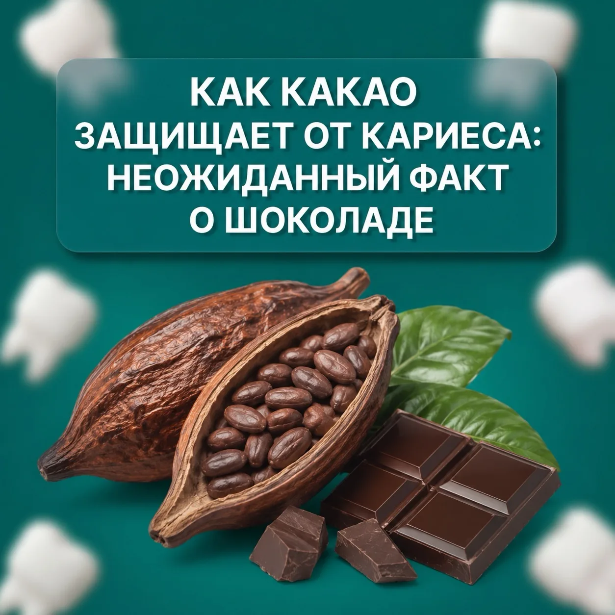 🍫Шоколад часто считают врагом зубов — но что, если мы скажем, что какао, его главный компонент, на 