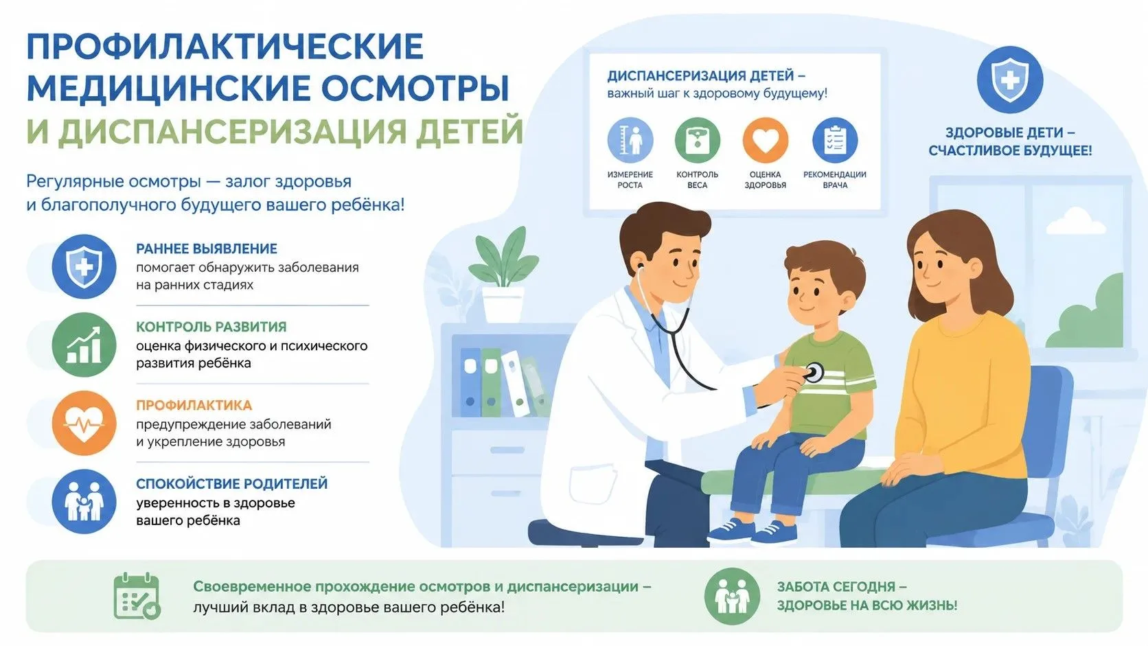 🧒🩺 Профосмотры детей — готовимся к школе заранее!