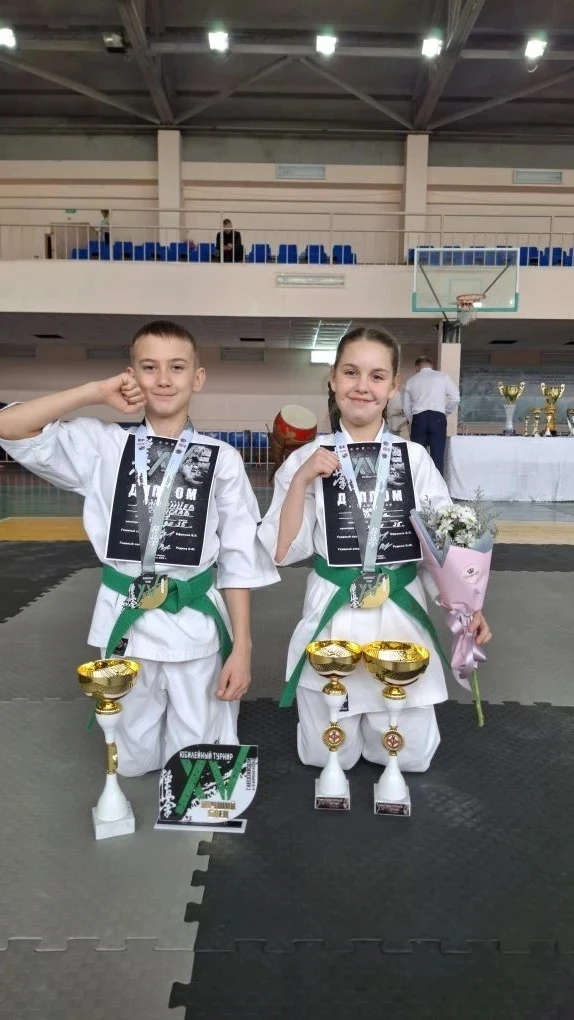 4-5 апреля в г. Лесозаводск проходил юбилейный турнир «Киокусинкай каратэ» 🥋. Ученица 6 Б класса МБО