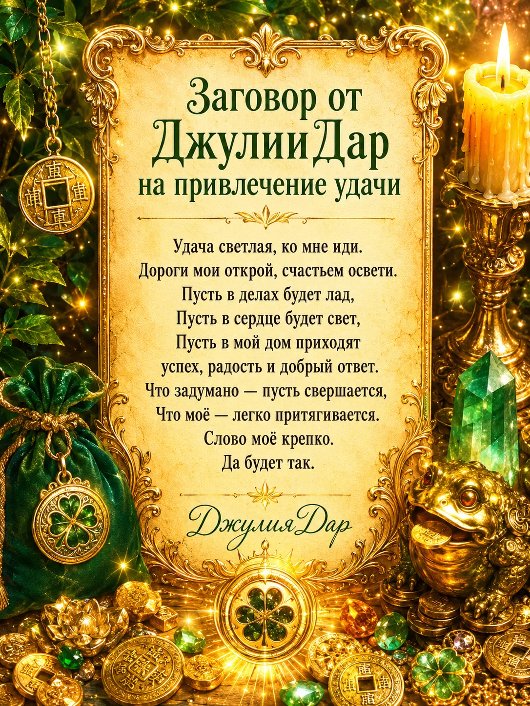 Удача не всегда приходит случайно. Иногда её нужно просто позвать — красиво, уверенно и...
