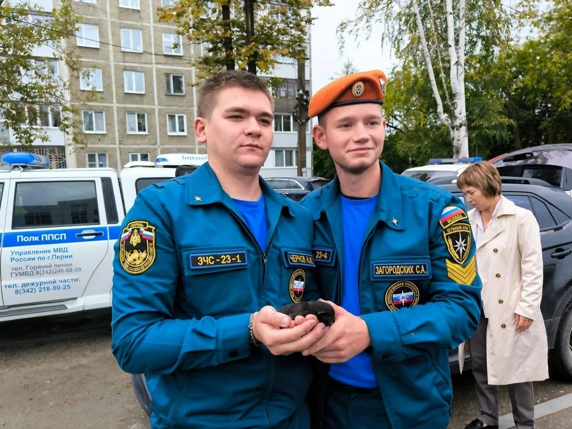 🐱 Котёнка спасли возле дома в Перми, пострадавшего после атаки беспилотника. Писк малы...