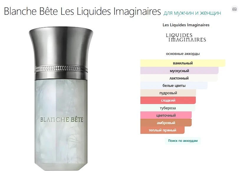 Blanche Bête Les Liquides Imaginaires — это аромат для мужчин и женщин, он принадлежит ...