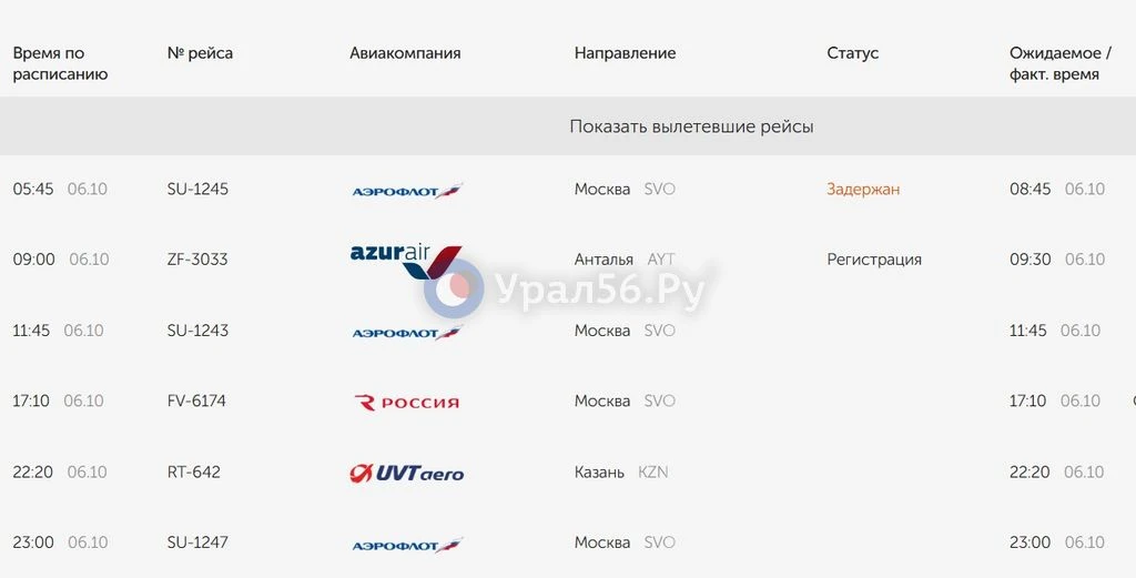 ✈️ Из-за плана «Ковер» в Шереметьево из Оренбурга задержали вылет самолета в Москву