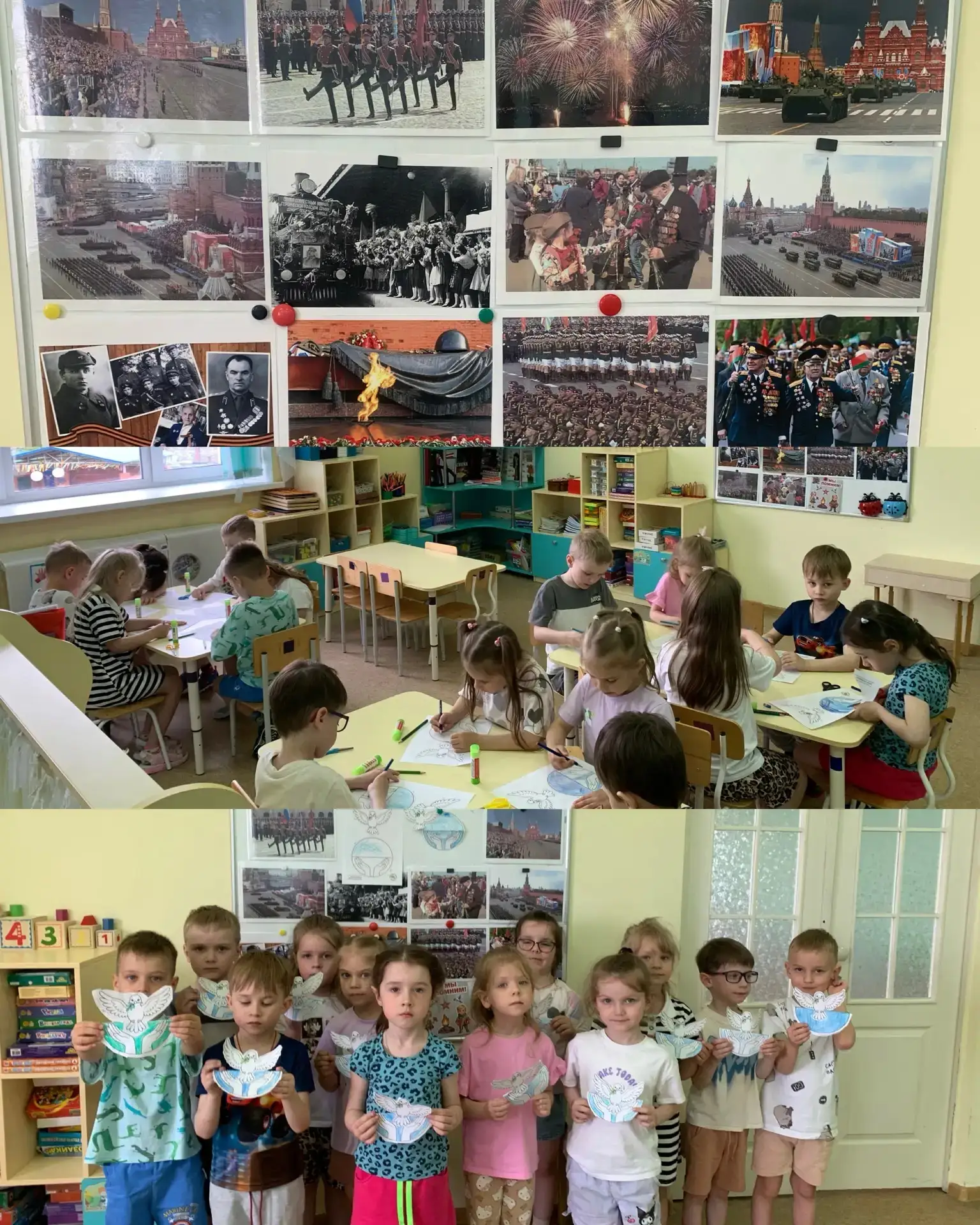 🔹️Голубь мира руками наших старших дошкольников из группы "Семицветик"