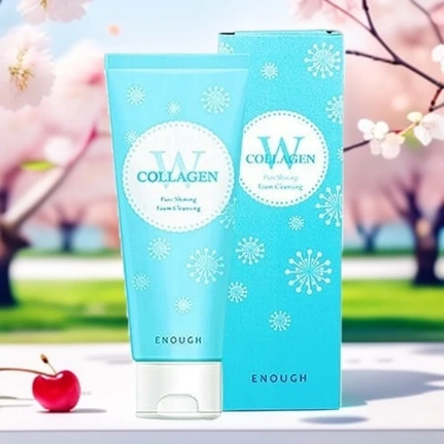 Пенка для умывания Enough W Collagen с морским коллагеном 100 мл.