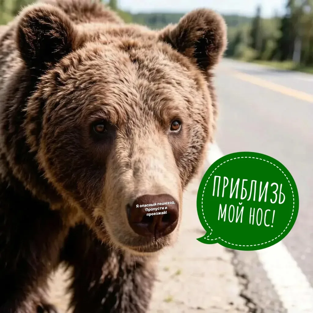 🐻 На дорогах Приамурья этой осенью уже не раз видели целые медвежьи семейства