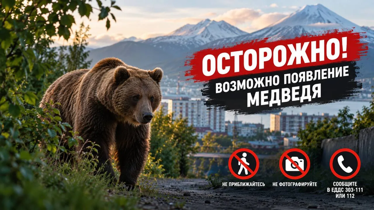 🐻 Внимание, жители Петропавловска-Камчатского!