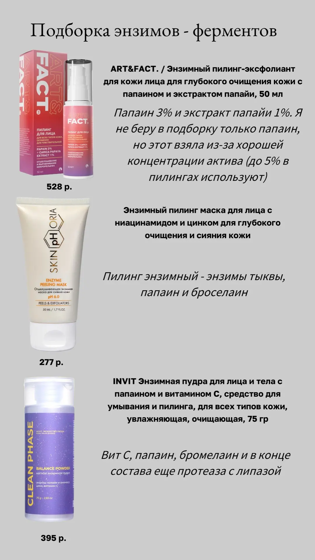 Гайд по ферментам в косметике  Я заметила сильные положительные изменения на моей кожи, когда помимо