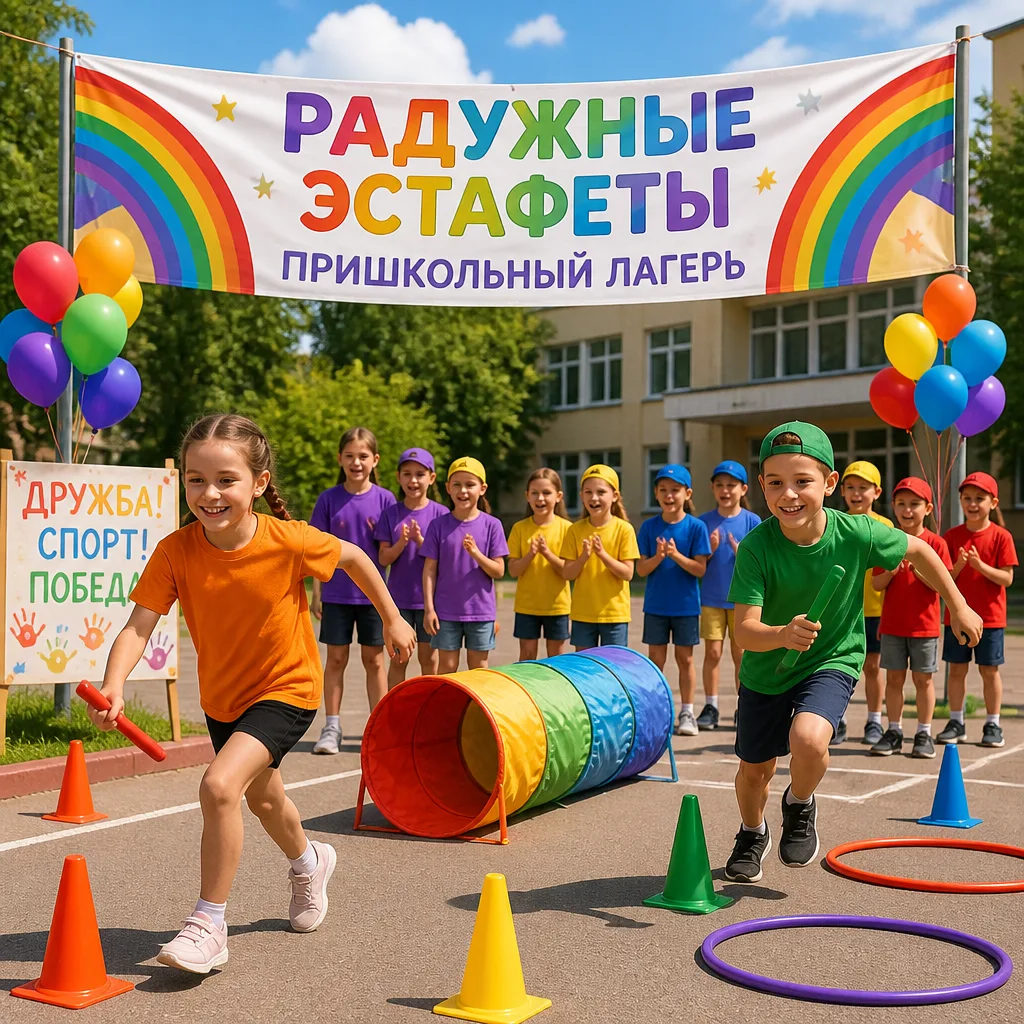 Радужные эстафеты от Екатерины Валерьевны: эмоции зашкаливали 🌈🏃

Ребята и вожатые так увлеклись и