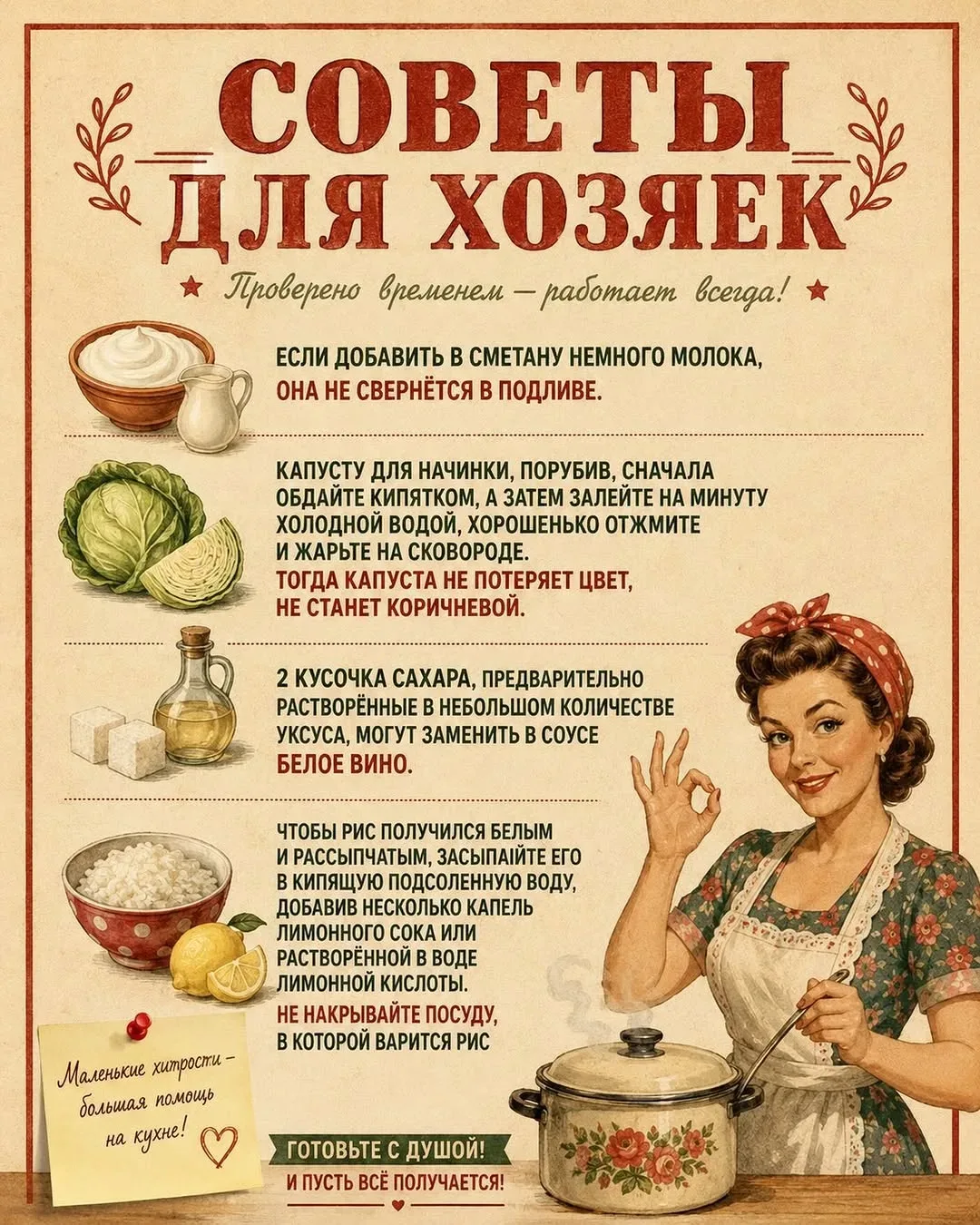 Подборка проверенных кулинарных советов