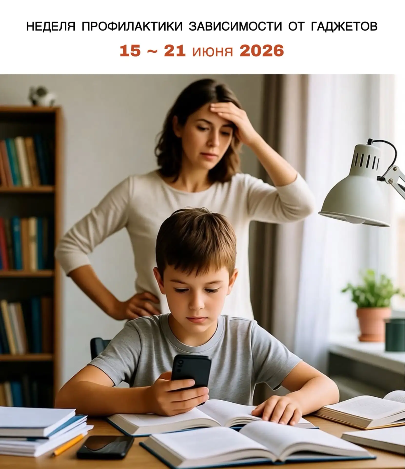 С 15 по 21 июня 2026 года Минздрав России объявил Неделей профилактики зависимости от гаджетов.

В с