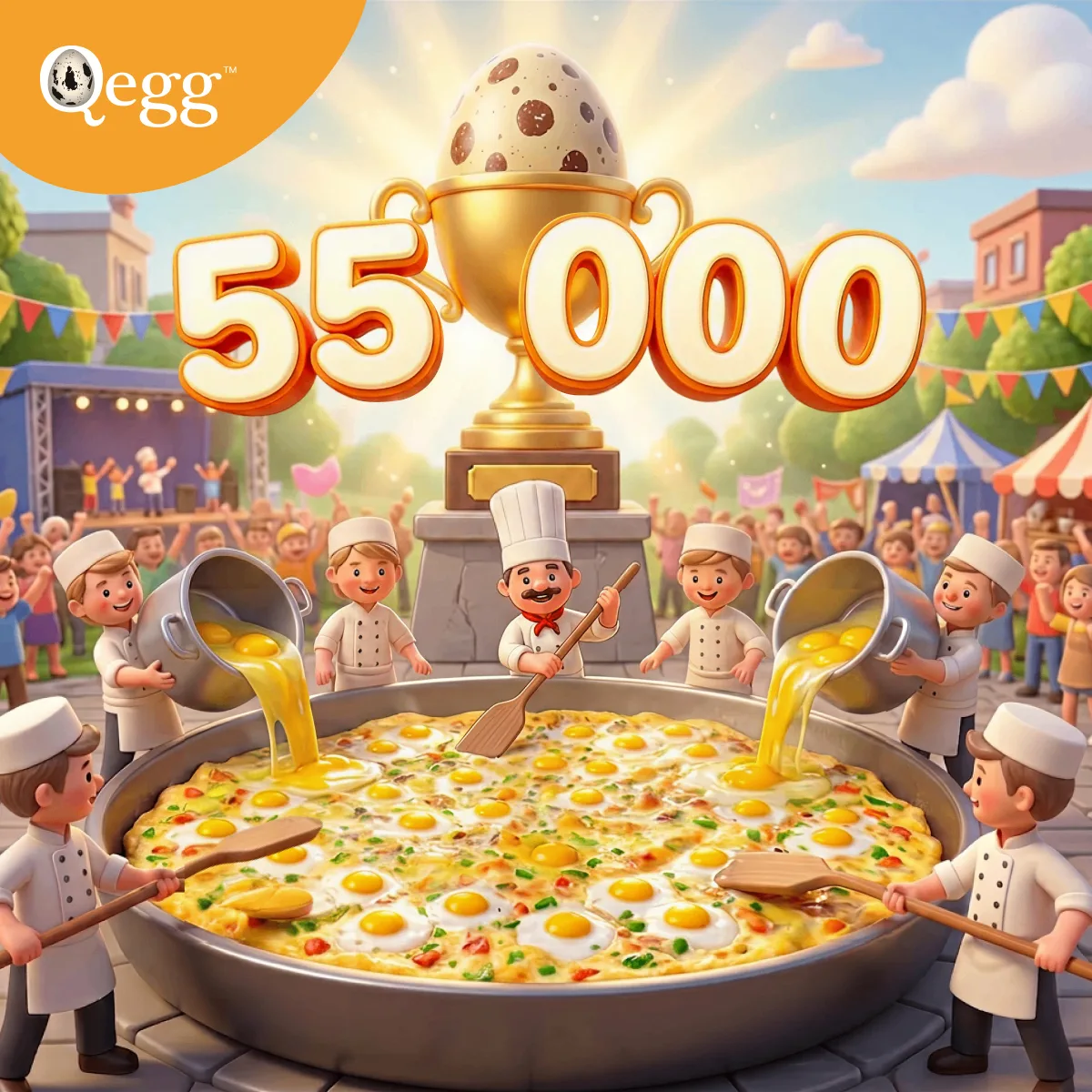 А вы знали, что однажды приготовили яичницу из 55 000 перепелиных яиц? 🤓