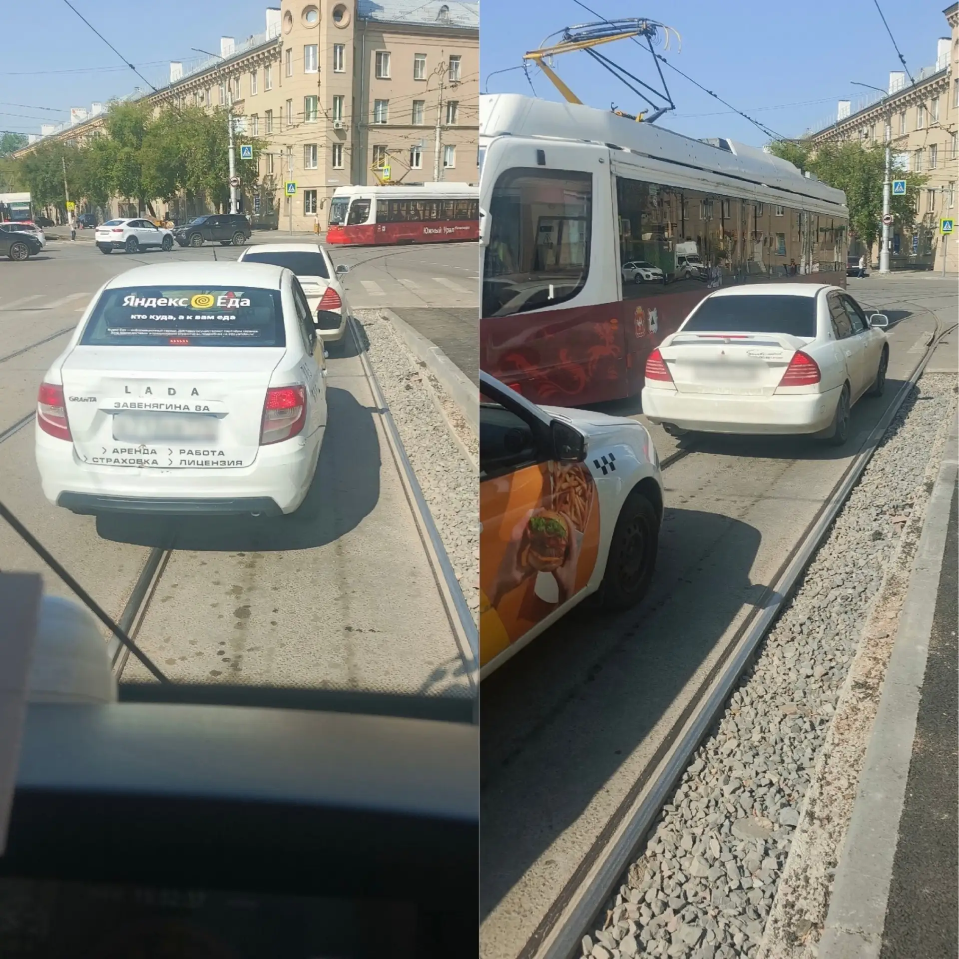 🚋 В Магнитогорске водители мешают трамваям у остановки