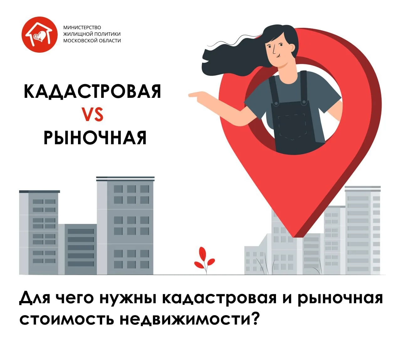 Для чего нужны кадастровая и рыночная стоимость недвижимости?  Подробно рассказываем в карточках Мин