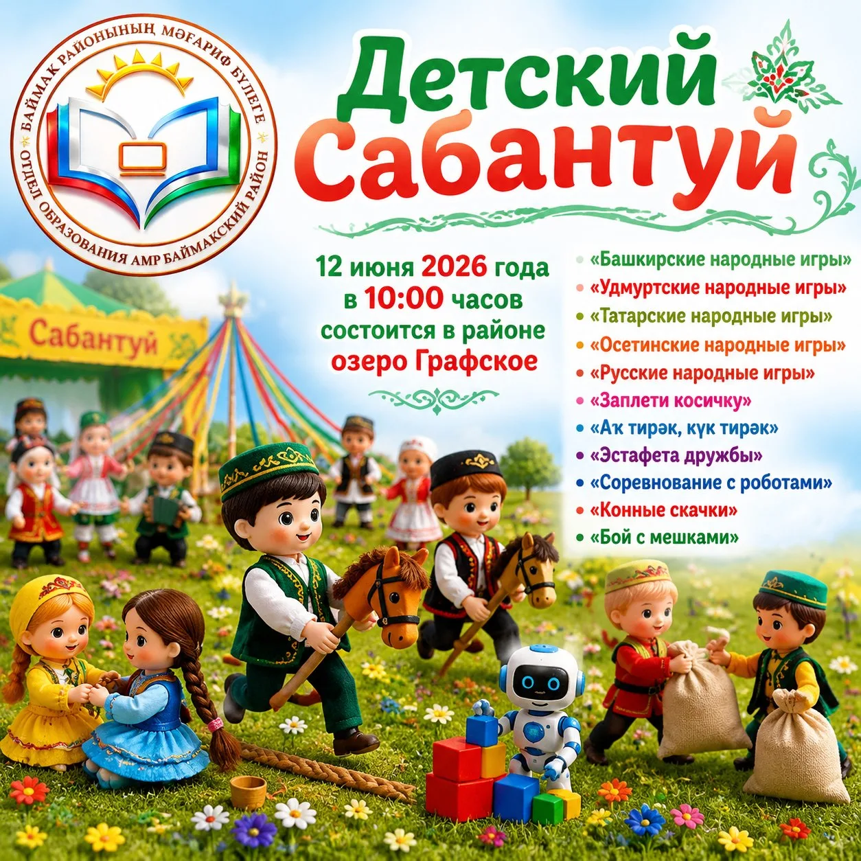 Һабантуй — дуҫлыҡ байрамы! Праздник детства, традиций и дружбы в Баймакском районе! ✨