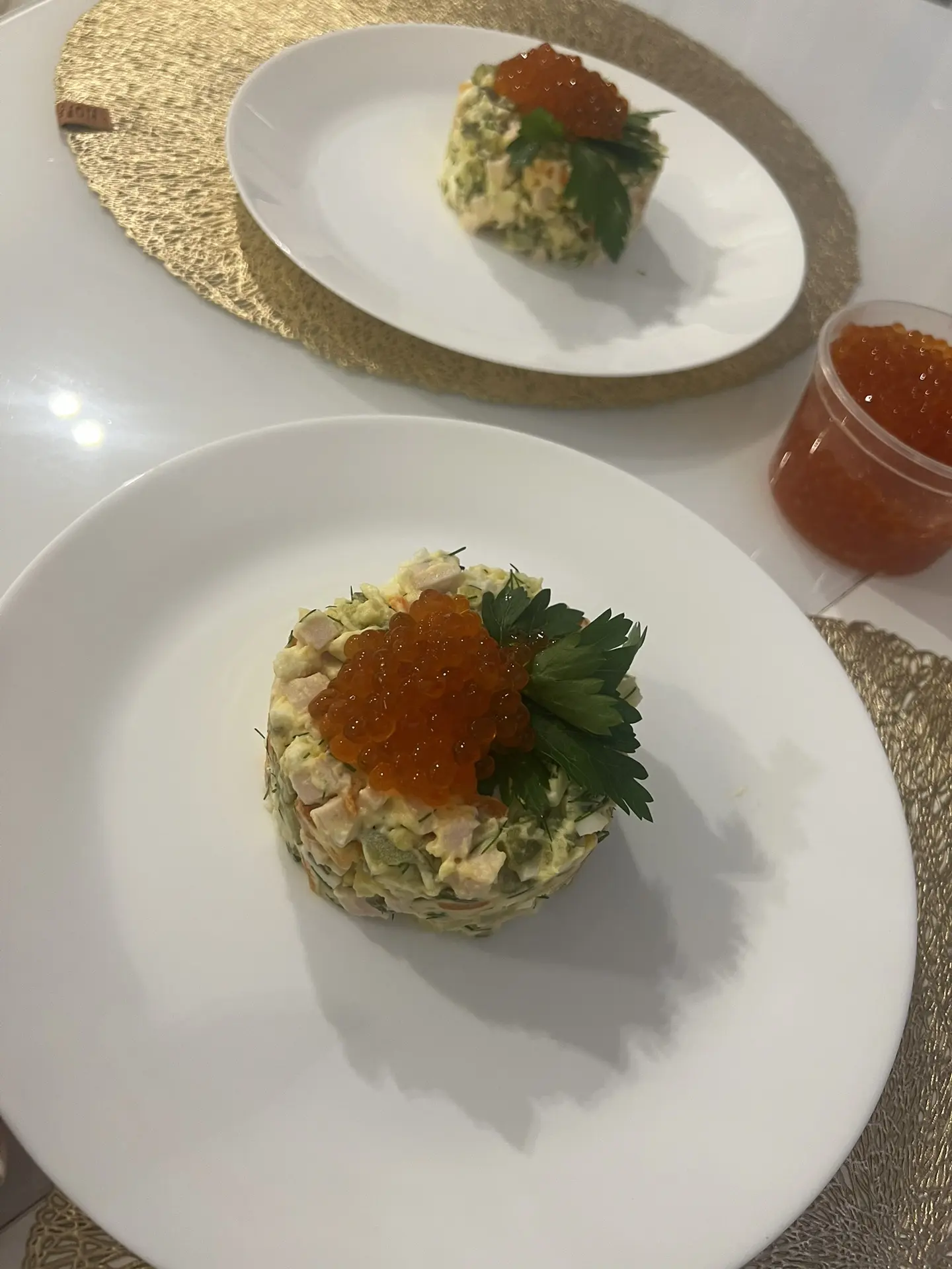 Девочки, как обычный салат может стать праздничным и красивым 😍