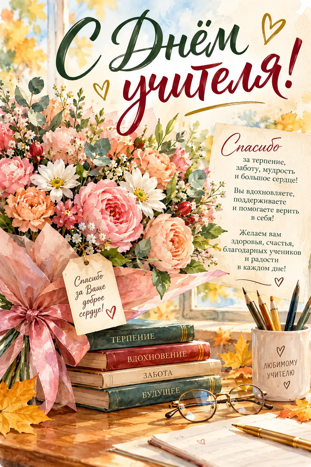 Сегодня, 5 октября — День учителя💐
