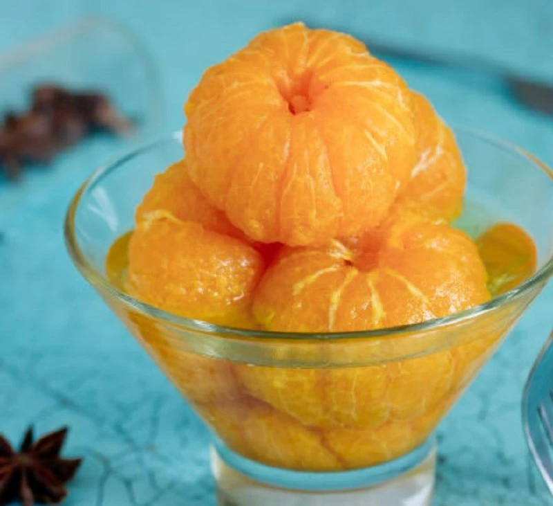 🍊 Мандарины в пряном сиропе

Ингредиенты

• Мандарины – 400 г
• Бадьян (анис звёздчатый) – 1 шт.
• 