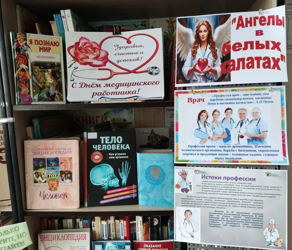 В преддверии Дня медицинского работника, который в этом году отмечают 21 июня, в библиотеке села Нов