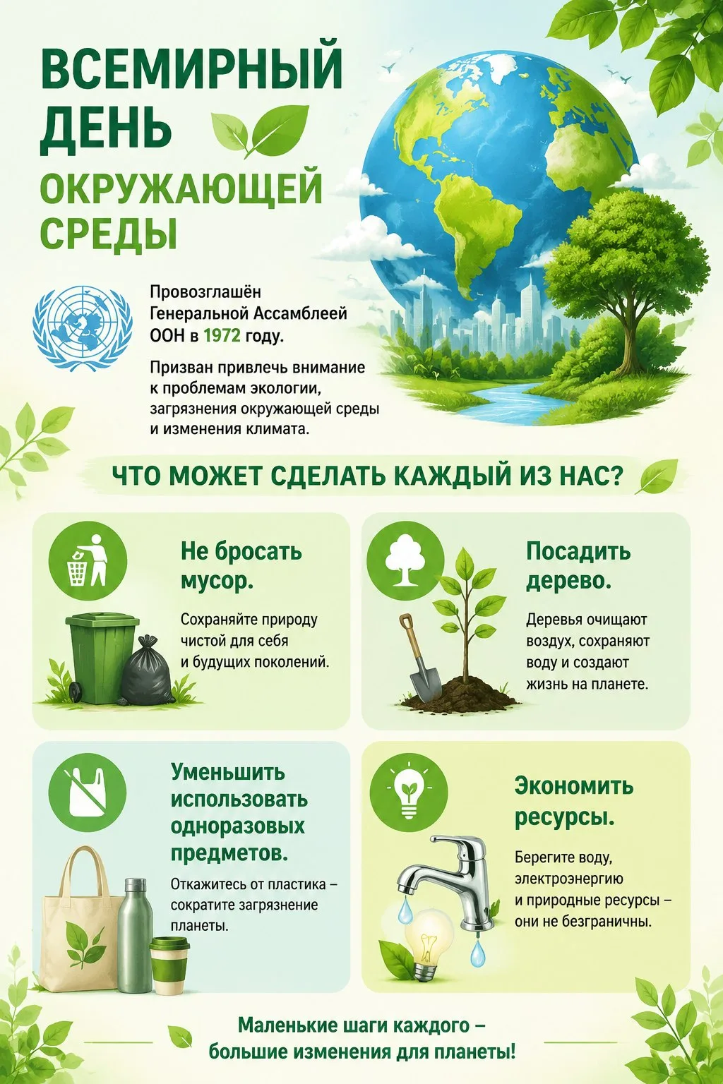 🌍 5 июня — Всемирный день окружающей среды!