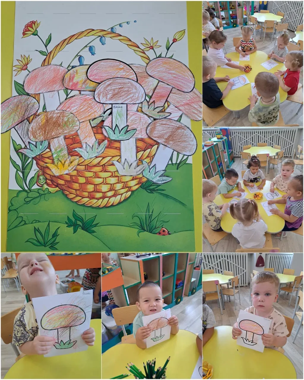 👶👶👶Занятие для малышей ,, Корзина с грибами"  - направлено на развитие мелкой мотори...