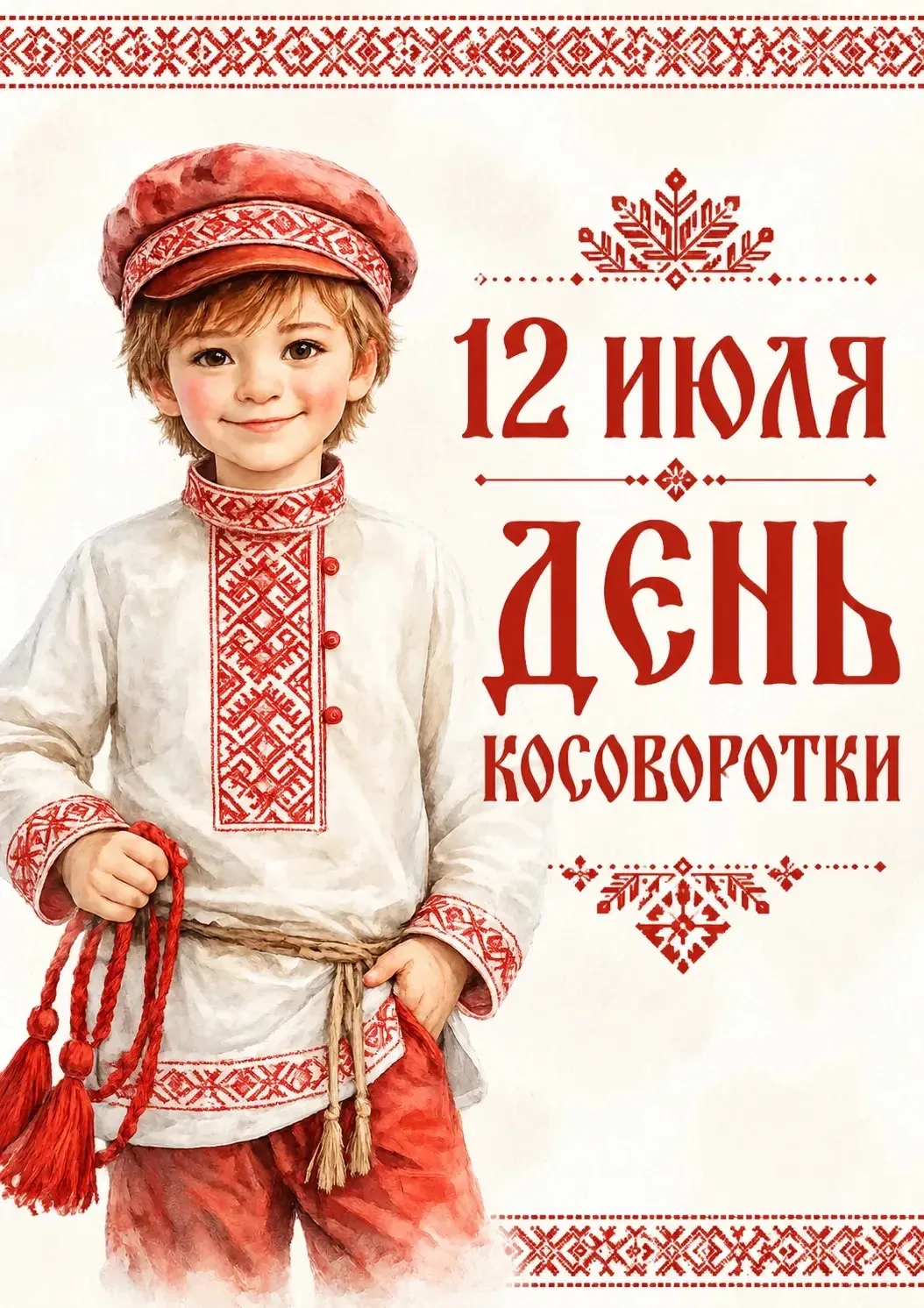 🇷🇺 12 июля — День косоворотки!
Сегодня мы отмечаем праздник, посвящённый одному из самых узнаваемы