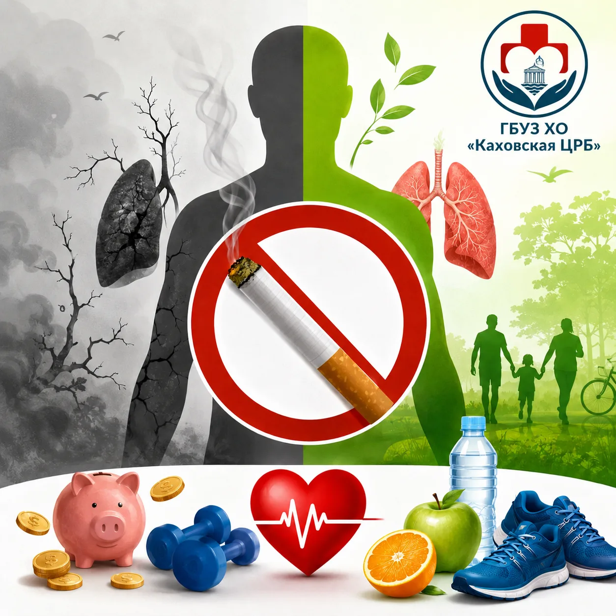 🚭 Неделя отказа от табака в ГБУЗ ХО «Каховская ЦРБ»