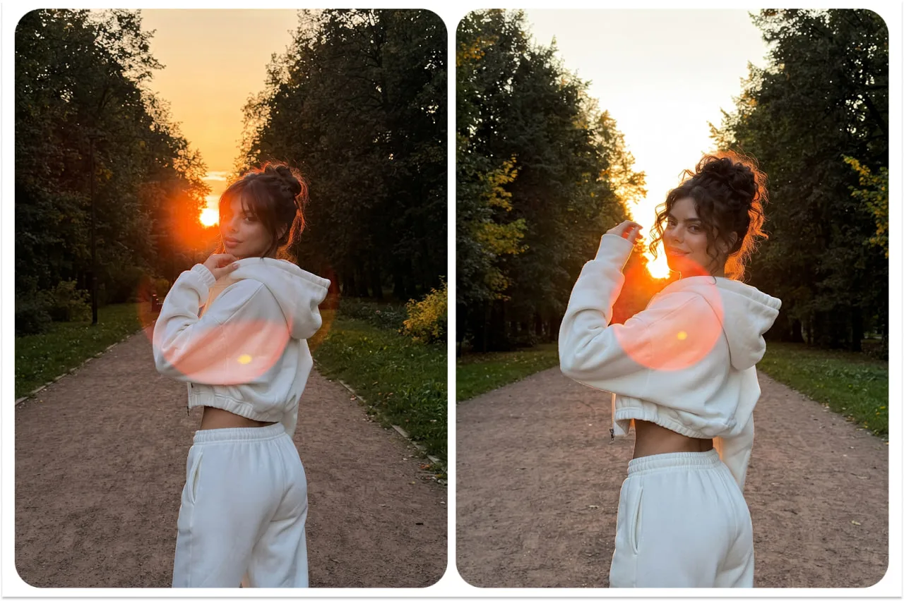 🌅 Аллея на закате